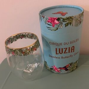 Cirque du Soleil Luzia Stemless Butterfly Glass